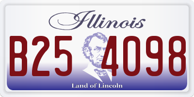IL license plate B254098