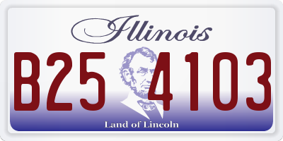 IL license plate B254103