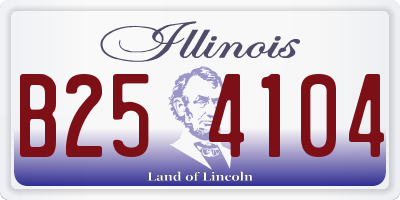 IL license plate B254104