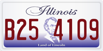 IL license plate B254109