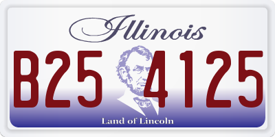 IL license plate B254125