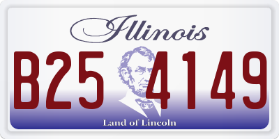 IL license plate B254149