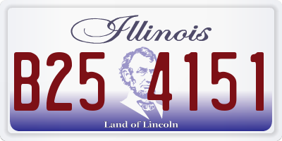IL license plate B254151