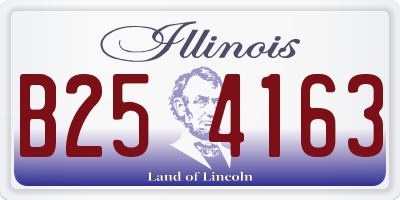 IL license plate B254163