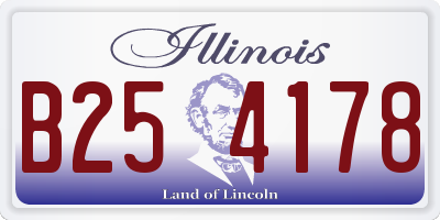 IL license plate B254178
