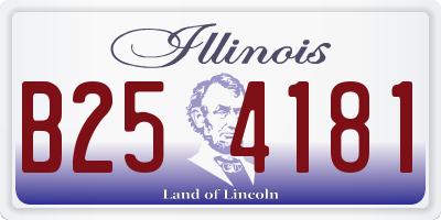 IL license plate B254181