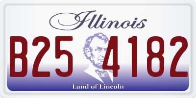 IL license plate B254182