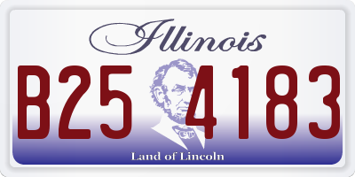 IL license plate B254183