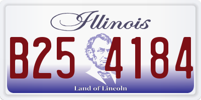 IL license plate B254184