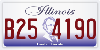 IL license plate B254190