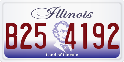 IL license plate B254192