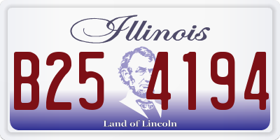 IL license plate B254194