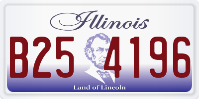 IL license plate B254196
