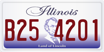 IL license plate B254201
