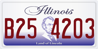 IL license plate B254203