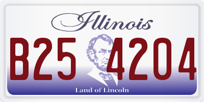IL license plate B254204