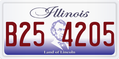 IL license plate B254205