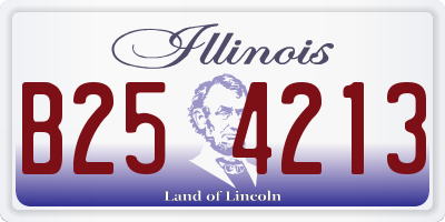 IL license plate B254213