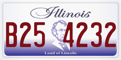 IL license plate B254232