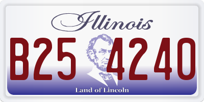 IL license plate B254240