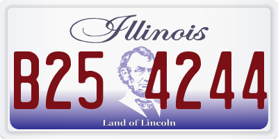 IL license plate B254244