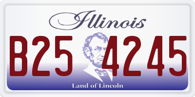 IL license plate B254245