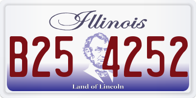 IL license plate B254252