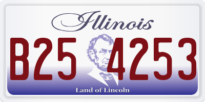 IL license plate B254253