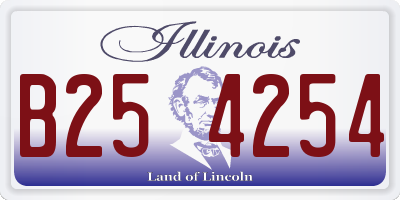 IL license plate B254254