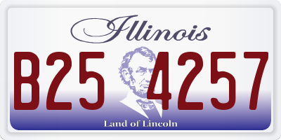 IL license plate B254257