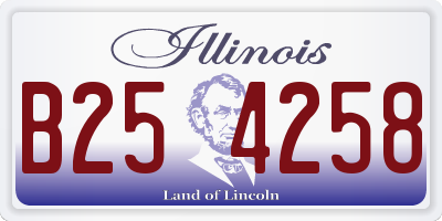 IL license plate B254258
