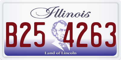 IL license plate B254263