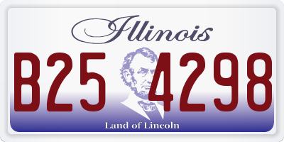 IL license plate B254298