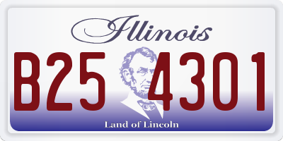 IL license plate B254301