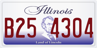 IL license plate B254304