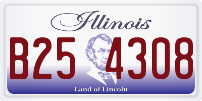 IL license plate B254308