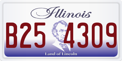 IL license plate B254309