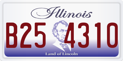 IL license plate B254310