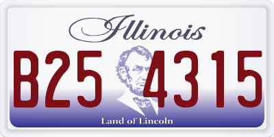 IL license plate B254315
