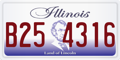 IL license plate B254316