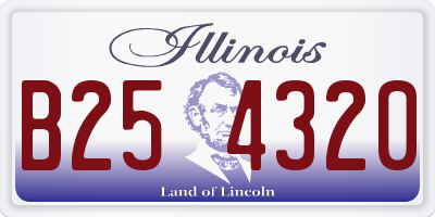 IL license plate B254320