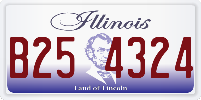 IL license plate B254324