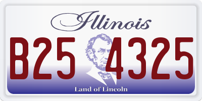 IL license plate B254325