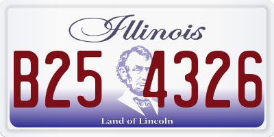 IL license plate B254326