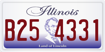 IL license plate B254331