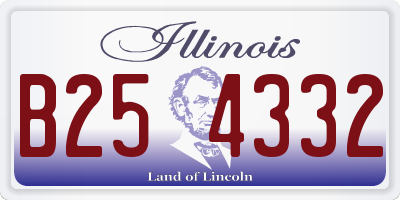 IL license plate B254332