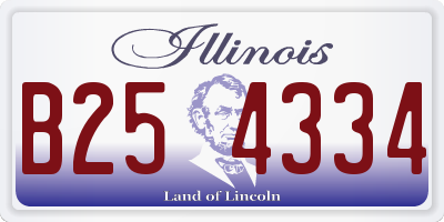 IL license plate B254334