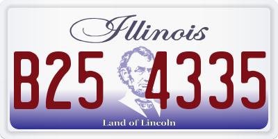 IL license plate B254335