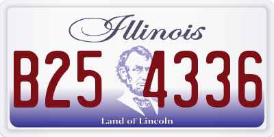 IL license plate B254336