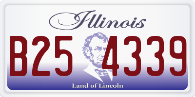 IL license plate B254339